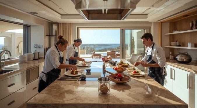 chef working in villa in ibiza